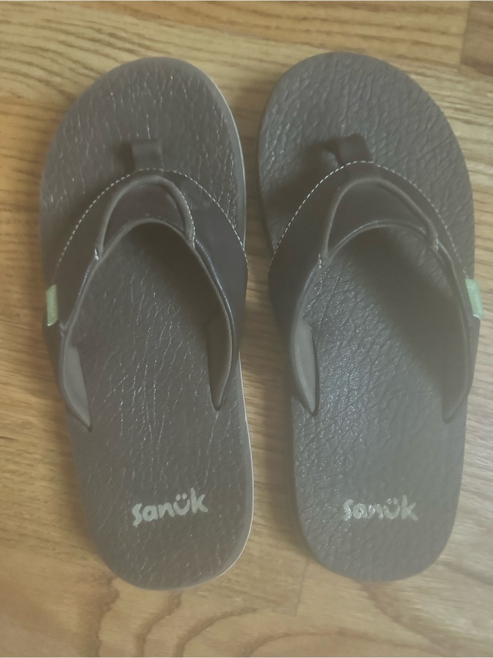 Sanuk Dark Brown Foam Flip Flop Sandals